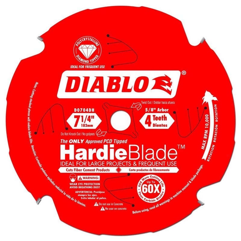 freud Diablo D0704DH 7-1/4" PCD Tipped Diablo Circular Saw HardieBlade - Image 2